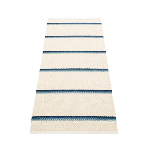 Modro-krémový vnitřní a venkovní běhoun 70x180 cm Olle Blue Vanilla – Pappelina