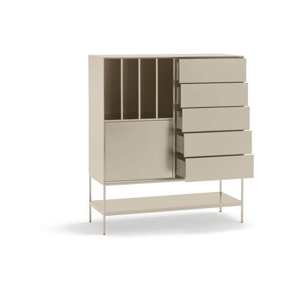 Krémová skříňka 120x140x45 cm Platt – Teulat-image-4