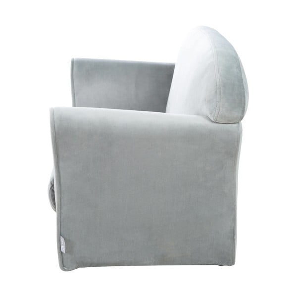 Světle šedá sametová dětská pohovka 78 cm Lil Sofa – Roba-image-2