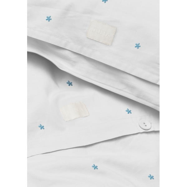Bílé povlečení na jednolůžko z bavlněného perkálu 140x200 cm Daisy – JUNA-image-3