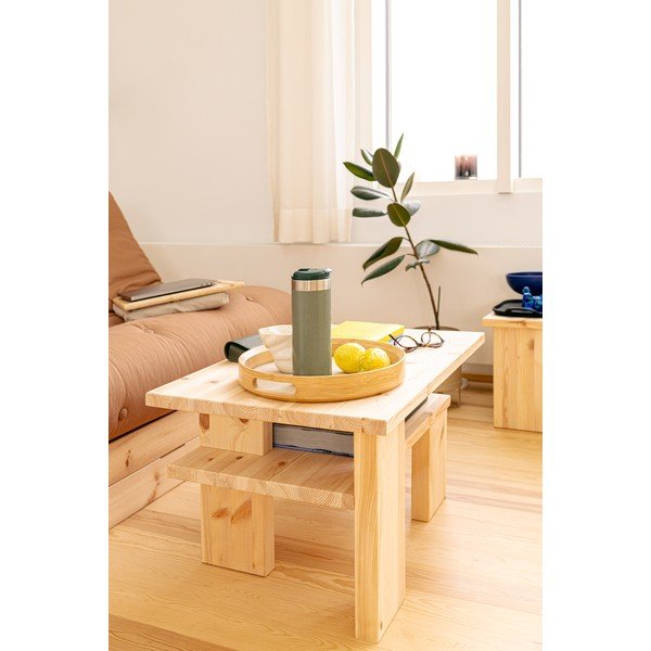 Konferenční stolek z borovicového dřeva v přírodní barvě 45x68 cm Japan – Karup Design-image-4