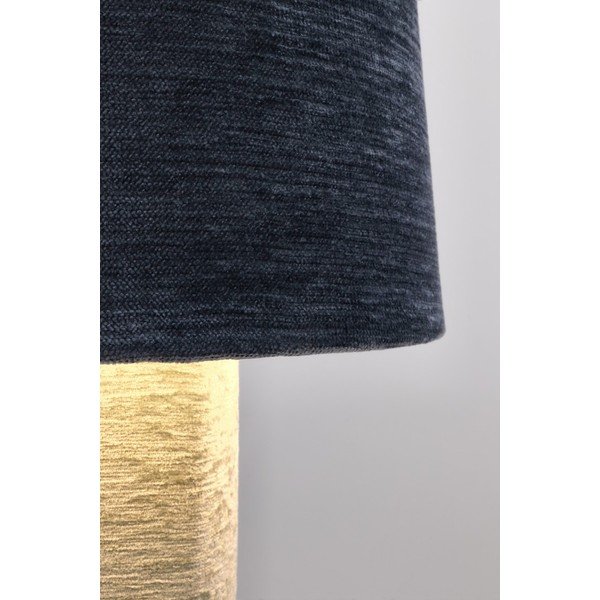 Modrá kovová stolní lampa s textilním stínidlem (výška 50 cm) Demra – Bizzotto-image-2