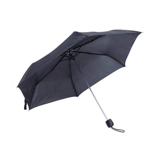 Černý skládací deštník Ambiance Light & Compact Basic, ⌀ 95 cm