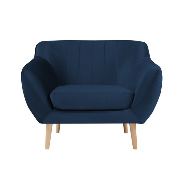 Tmavě modré křeslo Mazzini Sofas Benito