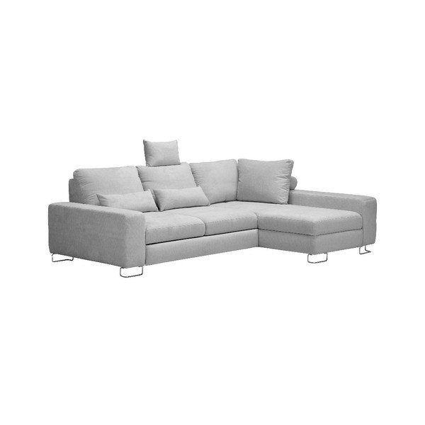 Světle šedá rohová rozkládací pohovka Windsor & Co Sofas Alpha, pravý roh-image-4