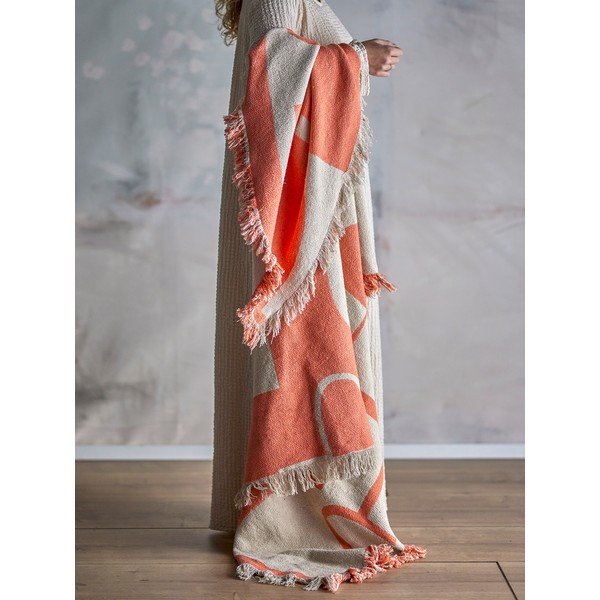 Oranžová deka 130x160 cm Caya – Bloomingville-image-1