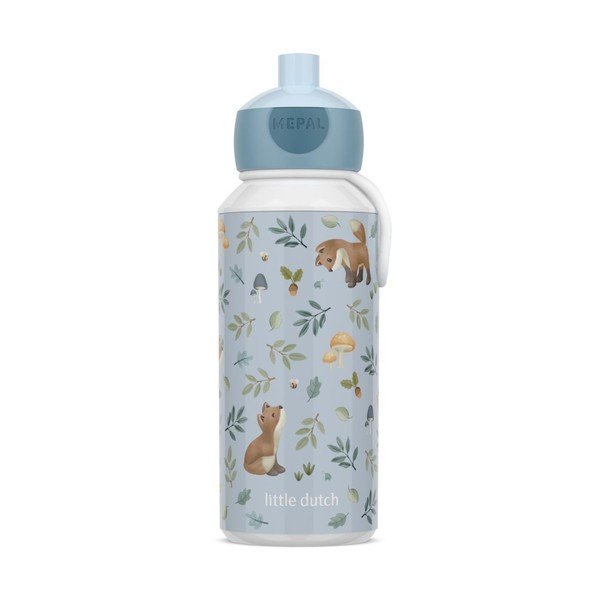Světle modrá plastová dětská lahev 400 ml Forest Friends – Mepal