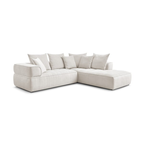 Béžová žinylková rohová pohovka (pravý roh/do L) Whesley – Bobochic Paris-image-3