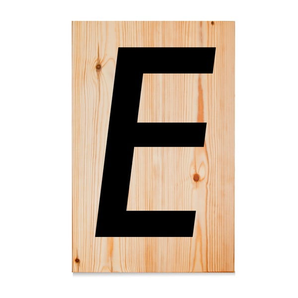 Dřevěná cedule Letters E