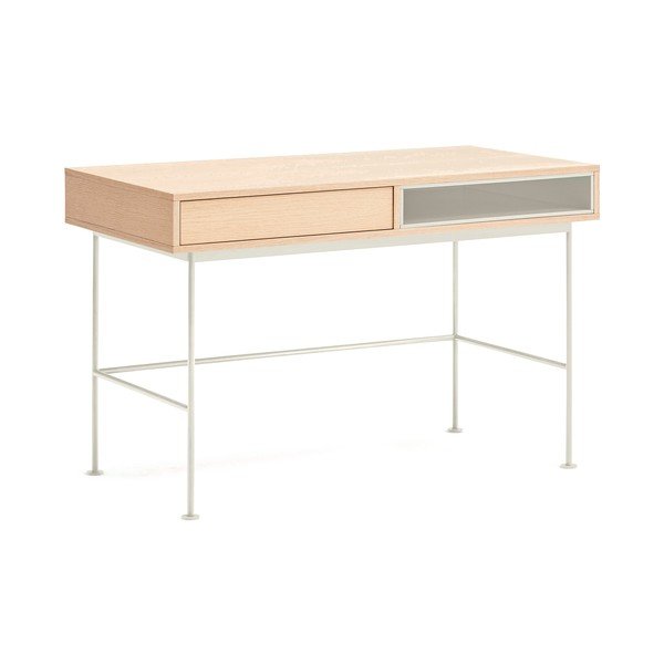 Pracovní stůl s deskou v dubovém dekoru 60x120 cm Yoko – Teulat-image-2