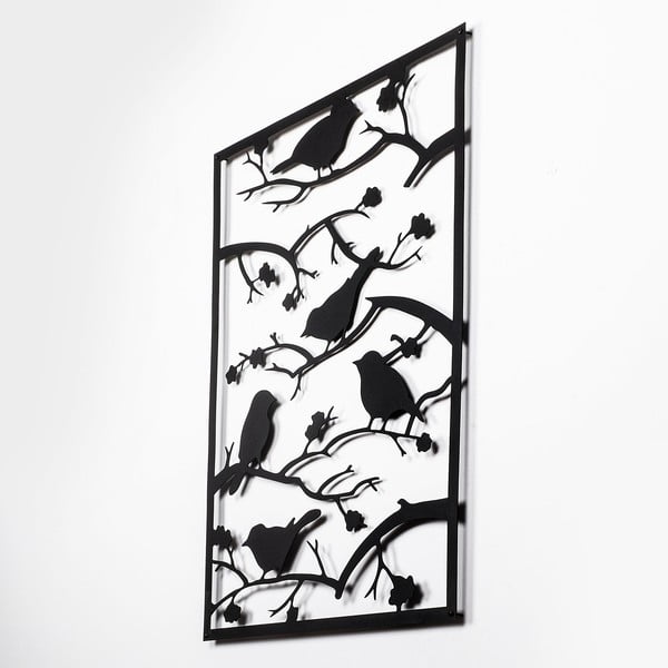 Kovová nástěnná dekorace 47x66 cm Branch & Birds – Wallity-image-2