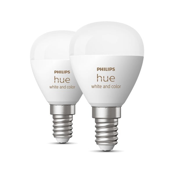 Smart žárovky v sadě 2 ks E14, 5 W White and color ambiance – Philips Hue