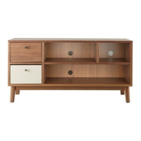 TV komoda v ořechovém dekoru se 2 zásuvkami Jitona Merrik
