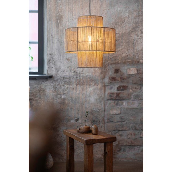 Závěsné svítidlo v přírodní barvě se stínidlem z juty ø 40 cm Soga – Markslöjd-image-2