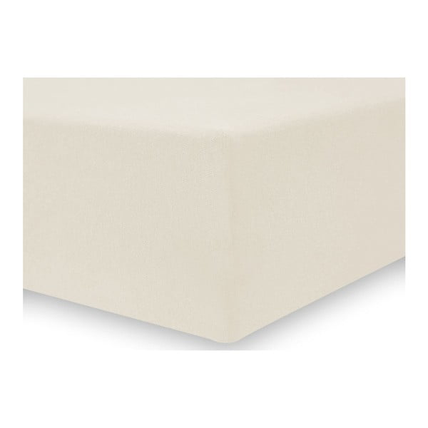 Krémové elastické prostěradlo DecoKing Nephrite, 220/240 x 220 cm-image-1