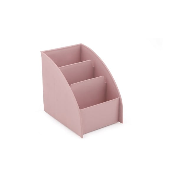 Růžový plastový koupelnový organizér na kosmetiku – Hermia
