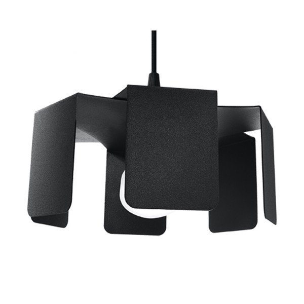 Černé závěsné svítidlo s kovovým stínidlem ø 24 cm Rossario – Sollux-image-2