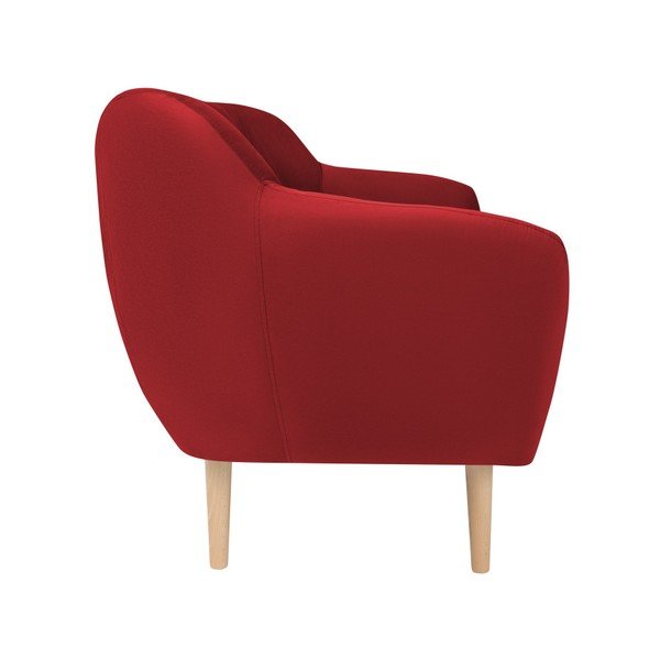 Červená sametová pohovka Mazzini Sofas Sardaigne, 158 cm-image-3