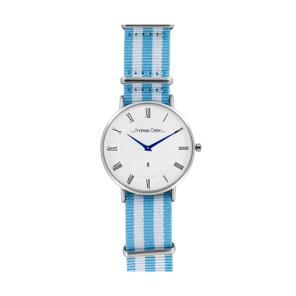 Pánské hodinky s modrobílým páskem Andreas Östen Wenno