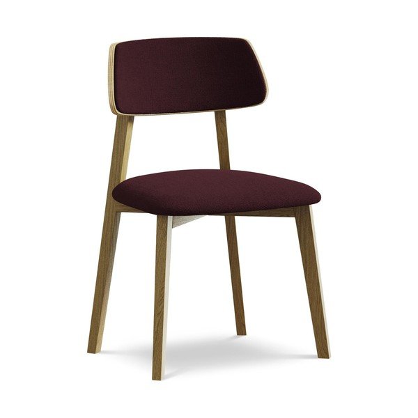 Vínová jídelní židle z masivního dřeva Niu – Makamii