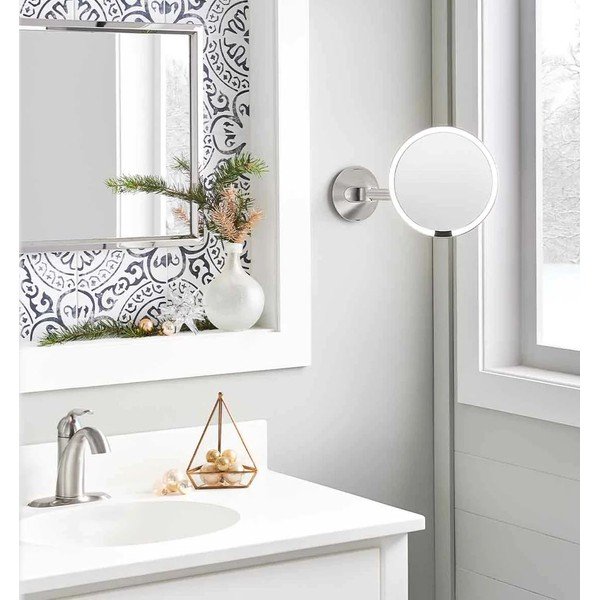 Kosmetické zvětšovací zrcadlo s osvětlením (10x) ø 12 cm Travel – simplehuman-image-4