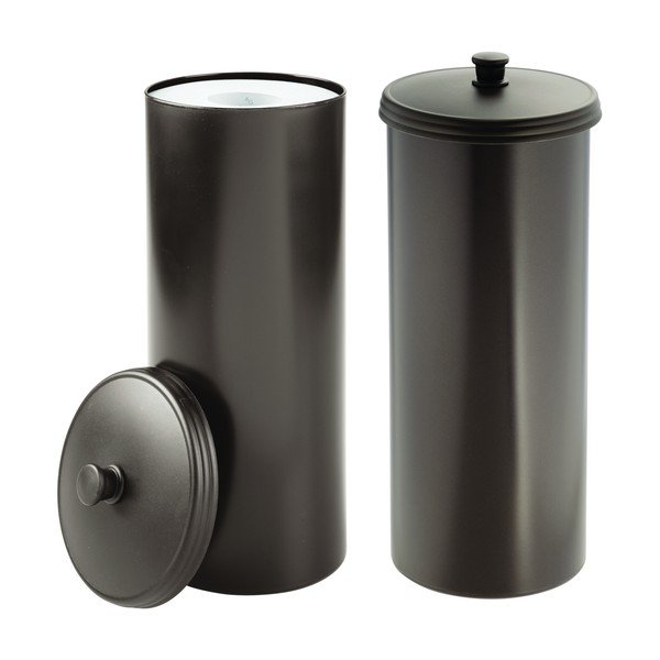 Zásobník na toaletní papír v bronzové barvě iDesign Kent, výška 39 cm-image-2