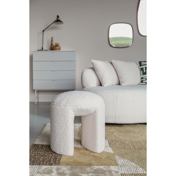 Krémová čalouněná stolička Noxx – White Label-image-1