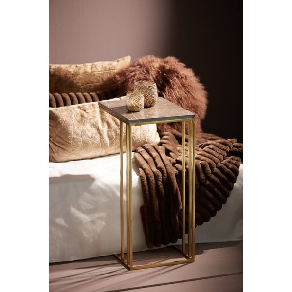 Hnědá deka z mikroplyše 130x170 cm Vajen – Light & Living-image-2