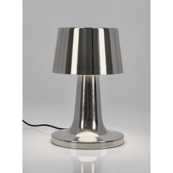 Kovová LED stolní lampa ve stříbrné barvě s kovovým stínidlem (výška 51 cm) Turner – Bizzotto-image-1
