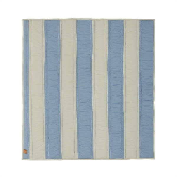 Modrá/krémová dětská hrací podložka 130x140 cm Striped – OYOY Mini
