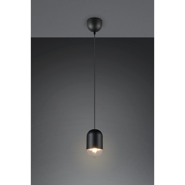 Černé kovové závěsné svítidlo ø 11 cm Nara – Reality-image-1