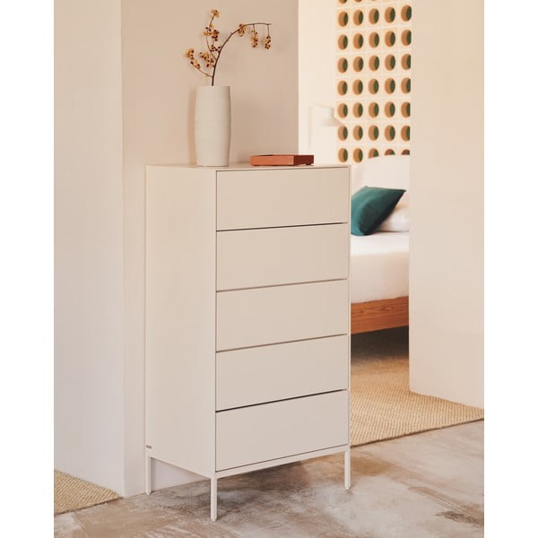 Bílá vysoká komoda 60x114 cm Vedrana – Kave Home-image-1