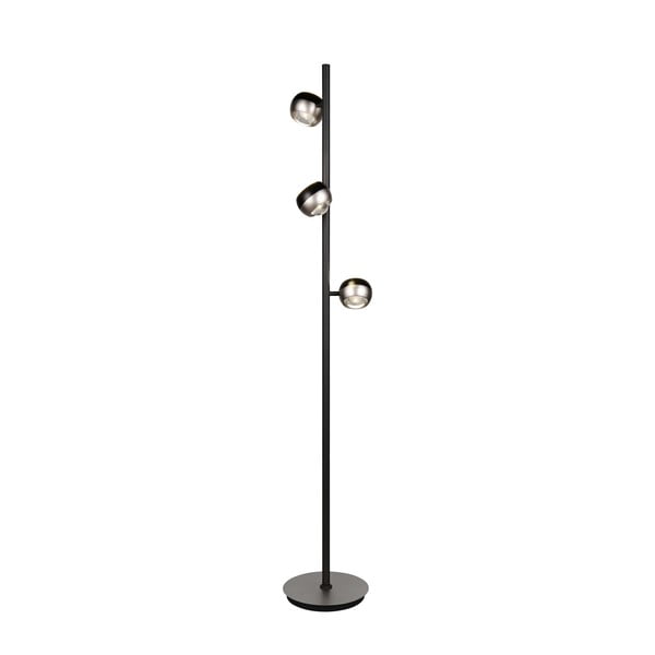 Černá/ve stříbrné barvě LED stojací lampa (výška 150 cm) Orbit – Trio Select
