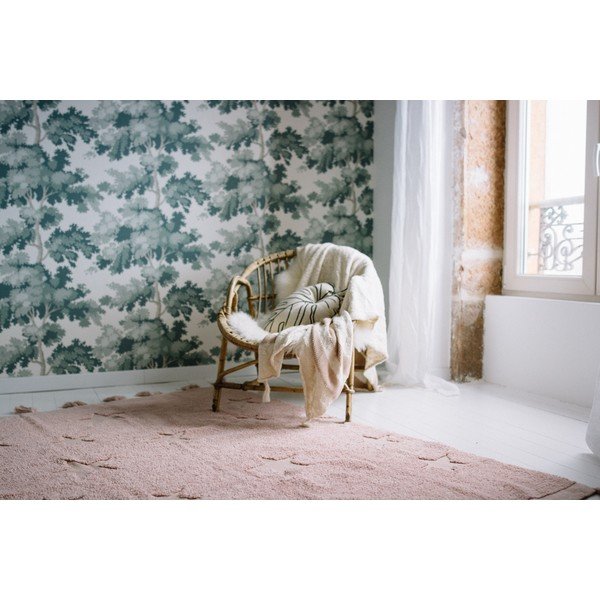 Růžový pratelný ručně tkaný bavlněný dětský koberec 120x175 cm Hippy Stars Vinatge Nude – Lorena Canals-image-4