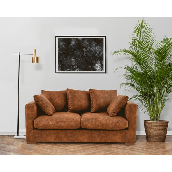 Koňakově hnědá pohovka 175 cm Comfy – Scandic-image-1