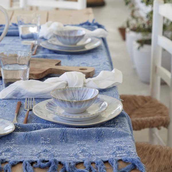 Bílá/modrá miska z kameniny 200 ml Brisa – Costa Nova-image-3