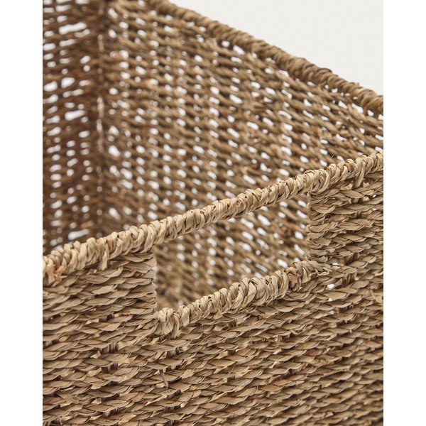 Košík do regálu z mořské trávy 32x32x33 cm Tossa – Kave Home-image-4