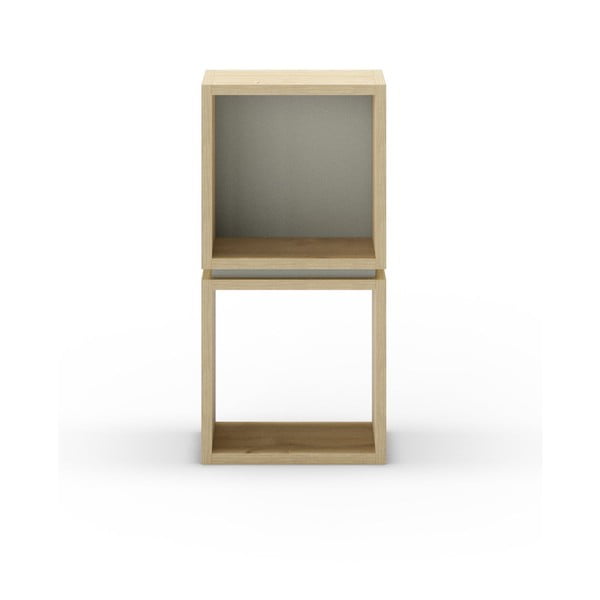Knihovna v dekoru dubu v zeleno-přírodní barvě 32x66 cm Lofty – Marckeric