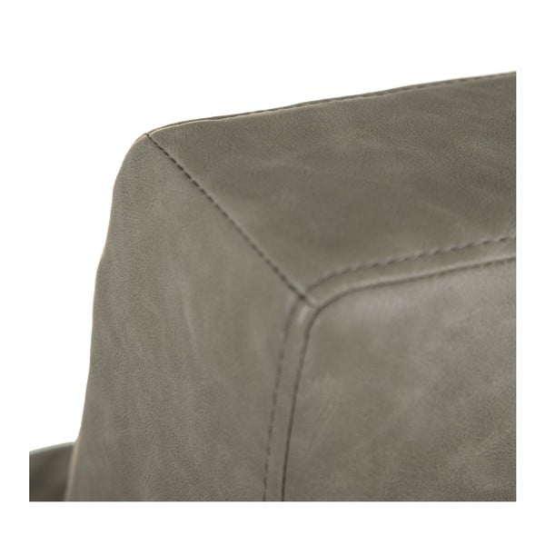 Khaki křeslo z imitace kůže – Ixia-image-4