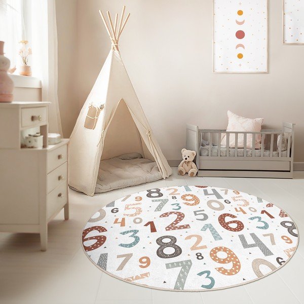 Pratelný dětský hrací koberec ø150 cm Happy Numbers – Mila Home-image-1
