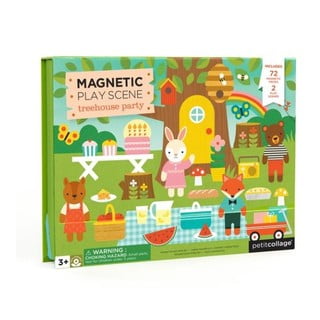 Magnetická skládačka z recyklovaného papíru a rostlinného inkoustu Petit collage Treehouse
