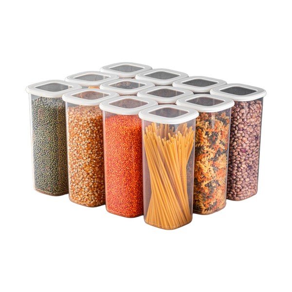 Plastové dózy v sadě 12 ks na potraviny Fresco – Hermia