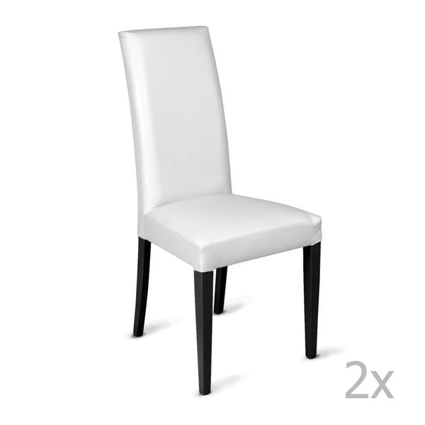 Sada 2 bílých židlí Dakota