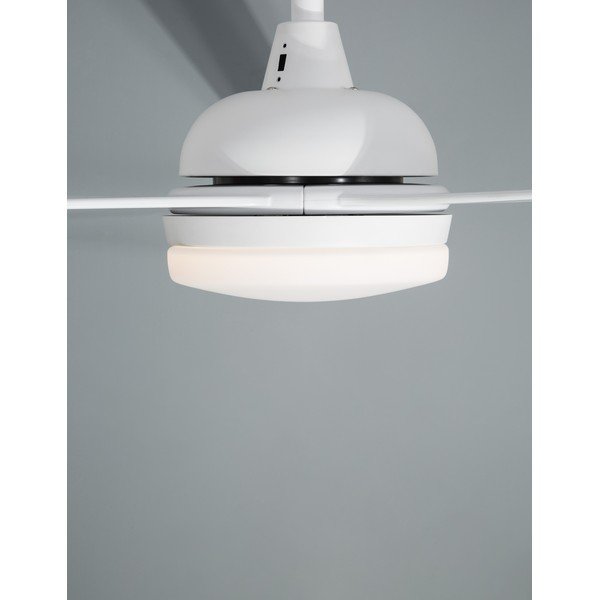 Matně bílé kovové LED stropní svítidlo se skleněným stínidlem Flow – Nova Luce-image-3