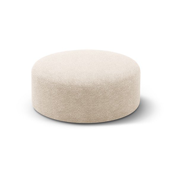 Béžový taburet z textilie bouclé Dia – Micadoni 