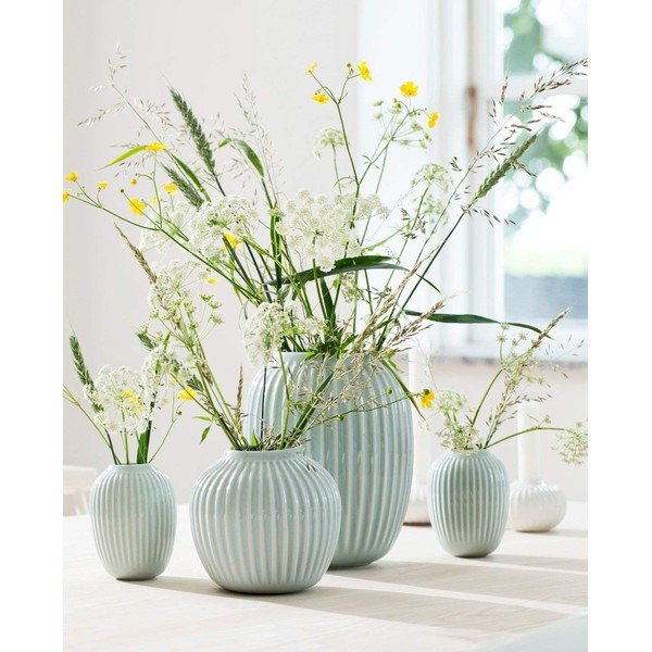 Mentolově modrá kameninová váza Kähler Design Hammershoi, ⌀ 8,5 cm-image-1