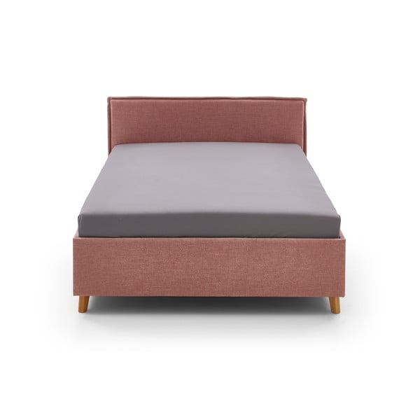 Růžová čalouněná dětská postel s úložným prostorem s roštem 140x200 cm Fun – Meise Möbel-image-3