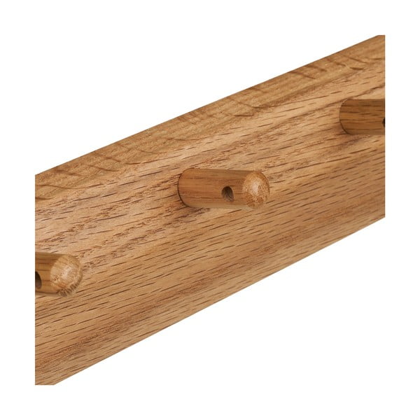 Nástěnný věšák z dubového dřeva v přírodní barvě 50 cm Barco – House Nordic-image-4
