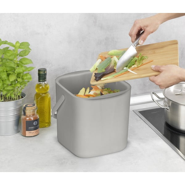 Světle šedá nádoba na kompostovatelný odpad 3 l Conny – Wenko-image-2