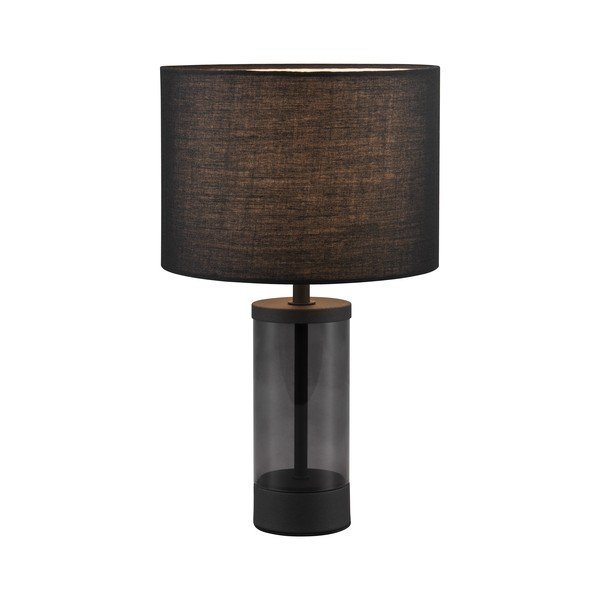 Černá stolní lampa s textilním stínidlem (výška 33,5 cm) Grazia – Trio
